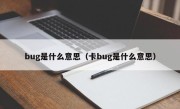 bug是什么意思（卡bug是什么意思）