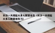 长沙一大楼起火多人爬窗逃生（长沙一大楼起火多人爬窗逃生刁）