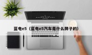 蓝电e5（蓝电e5汽车是什么牌子的）