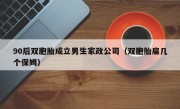 90后双胞胎成立男生家政公司（双胞胎雇几个保姆）