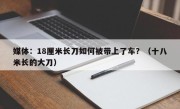 媒体：18厘米长刀如何被带上了车？（十八米长的大刀）