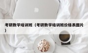 考研数学培训班（考研数学培训班价格表图片）