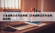 三角函数公式大全表格（三角函数公式大全表格高数）