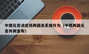 中俄元首决定将两国关系提升为（中俄两国元首共同宣布）