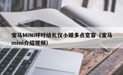 宝马MINI呼吁给礼仪小姐多点宽容（宝马mini介绍视频）